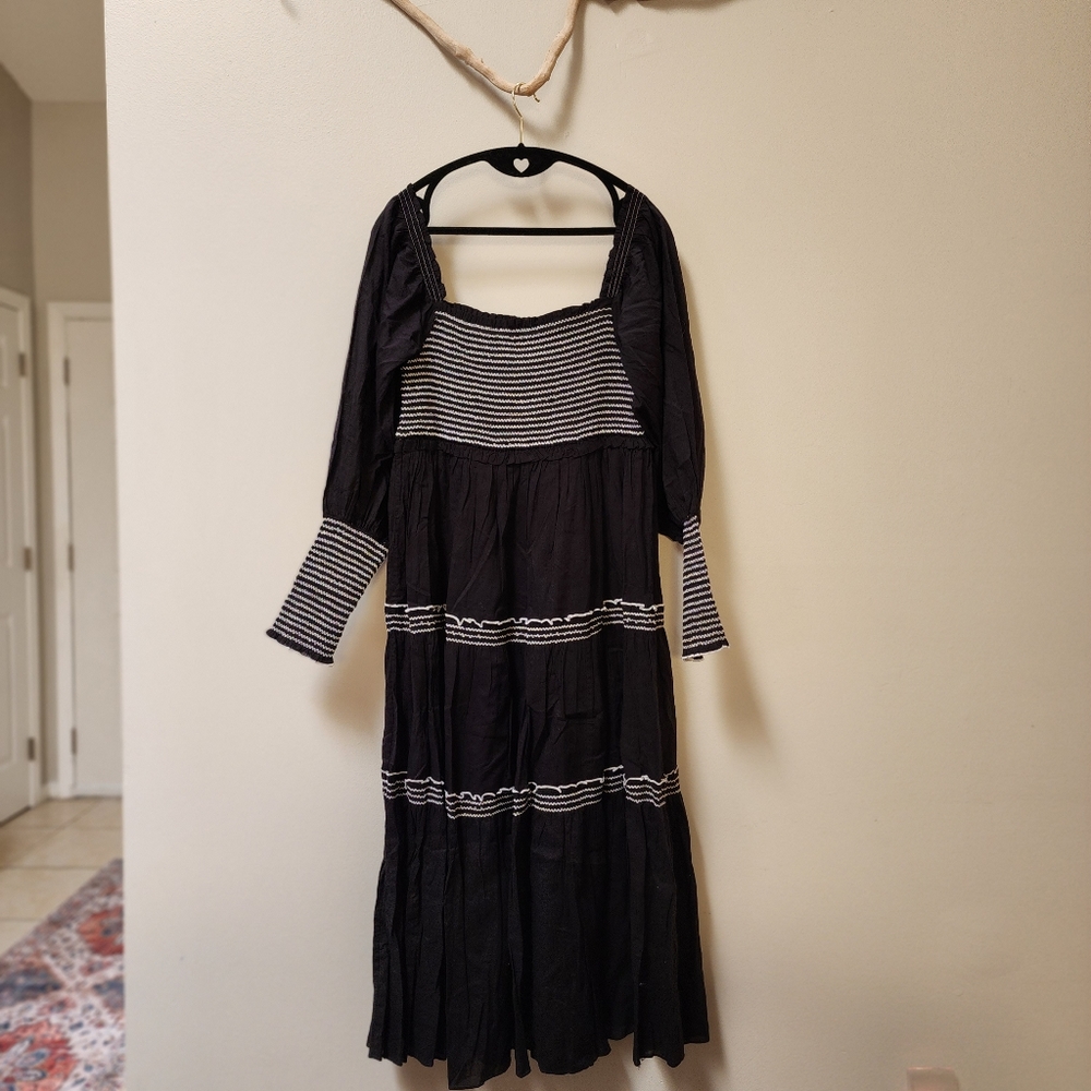 Steele Midi Smock Prairie Dress; Large 💫 NWT